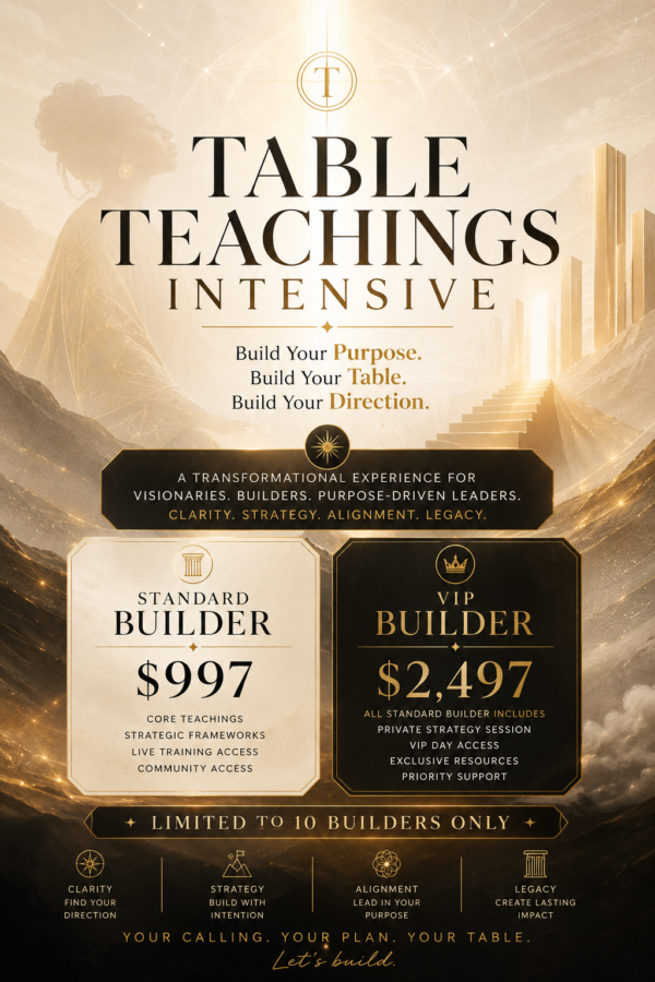 Table Teachings Intensive